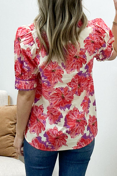 "Peaceful Relief" Blouse (Red)