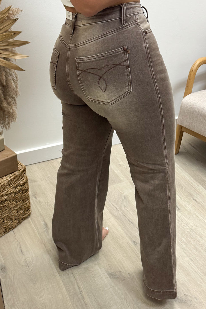 Terra Wide Leg Jeans (Clay)