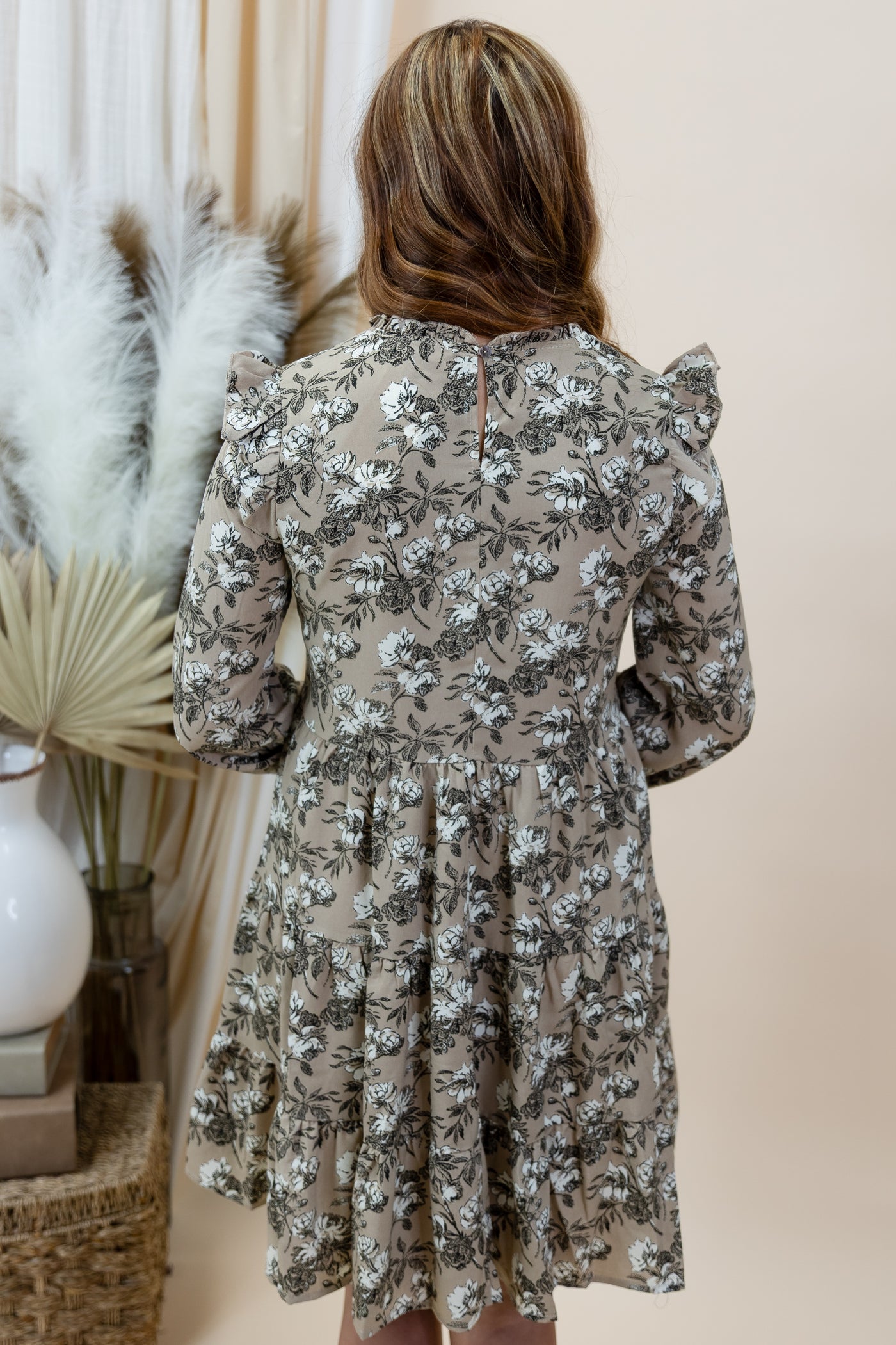 "Way Back When" Dress (Taupe)