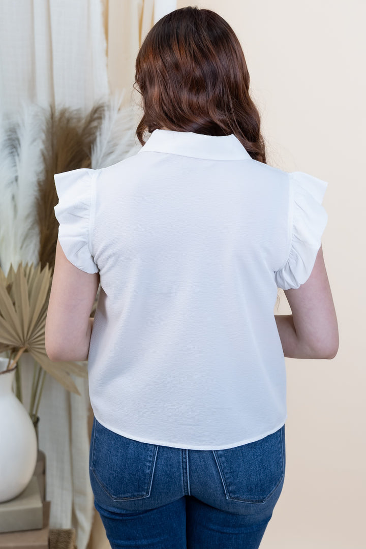 "Charmed With Grace" Top (Off White)