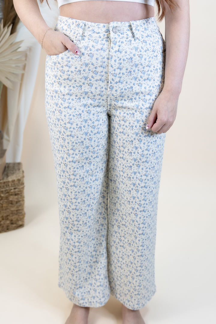 "Subtle Meadows" Pants (Blue)