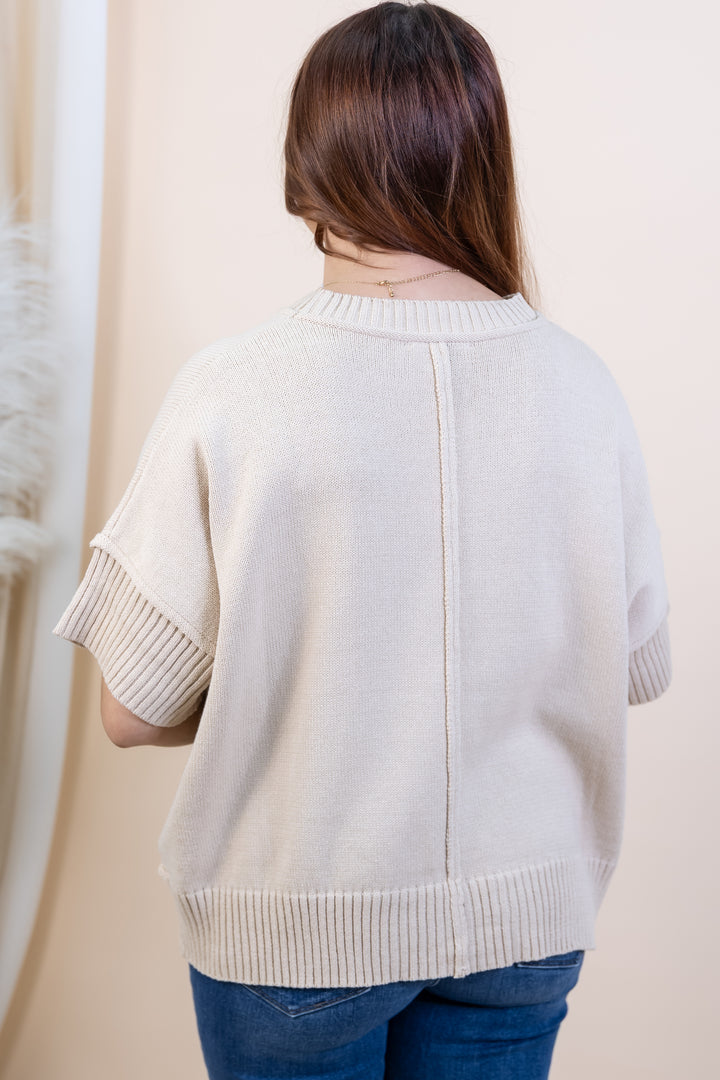 "Timeless Comfort" Sweater (Light Taupe)