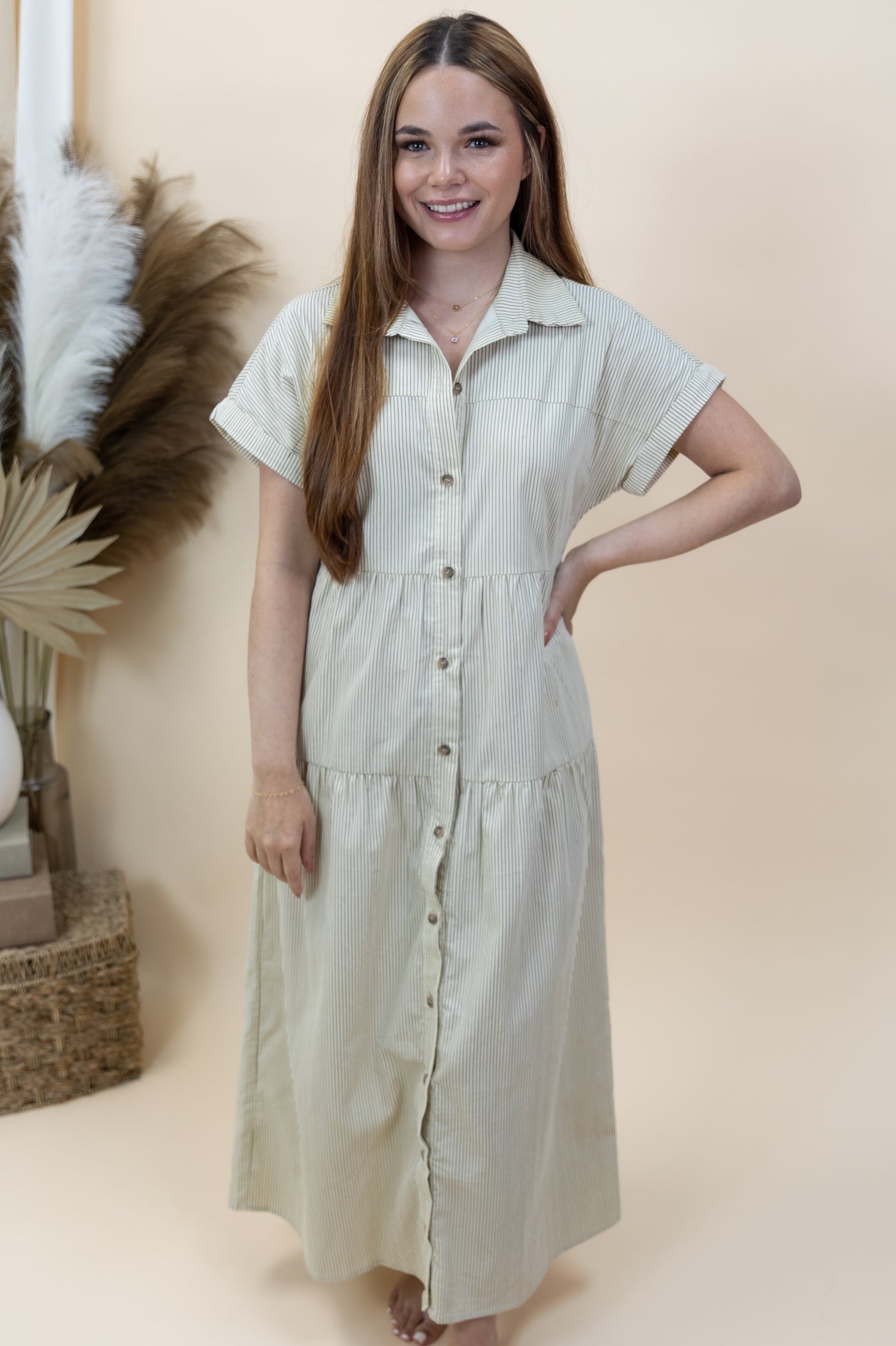"Fall Daydreams" Dress (Cream/Choco)