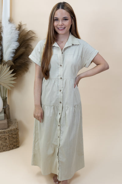 "Fall Daydreams" Dress (Cream/Choco)