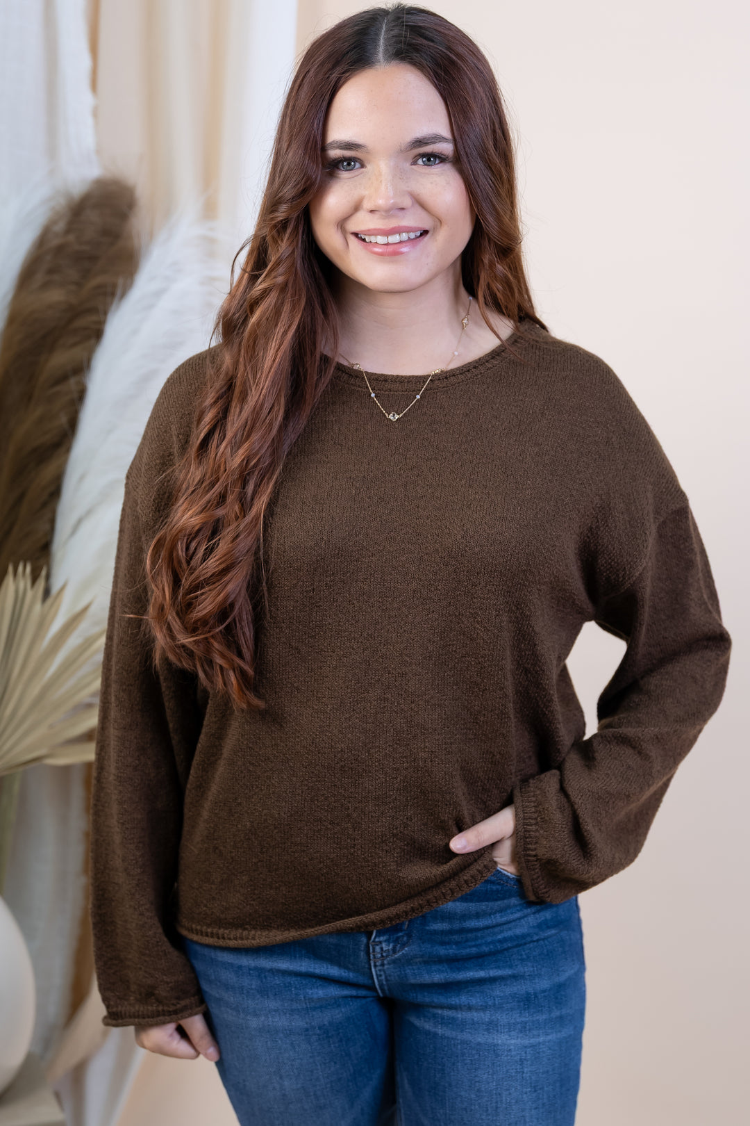 "Weekend Wonder" Sweater (Brown)