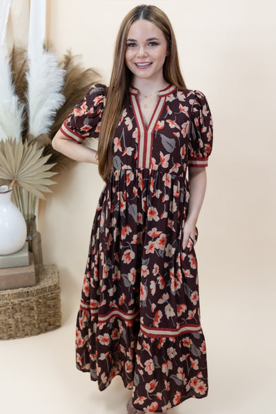 "Where I Am" Dress (Brown)