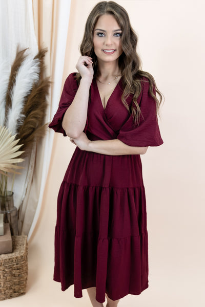 "More Than Perfect" Dress (Wine)