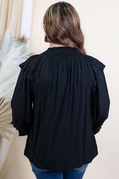 "Blackout Beauty" Blouse (Black)