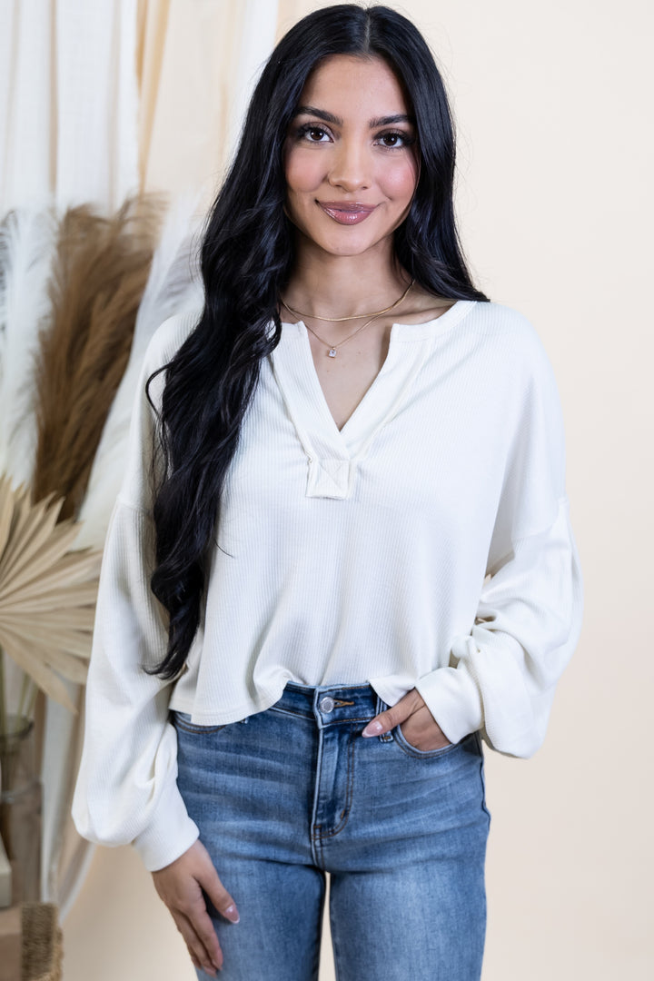 "Comfortable Chaos" Top (Oatmeal)