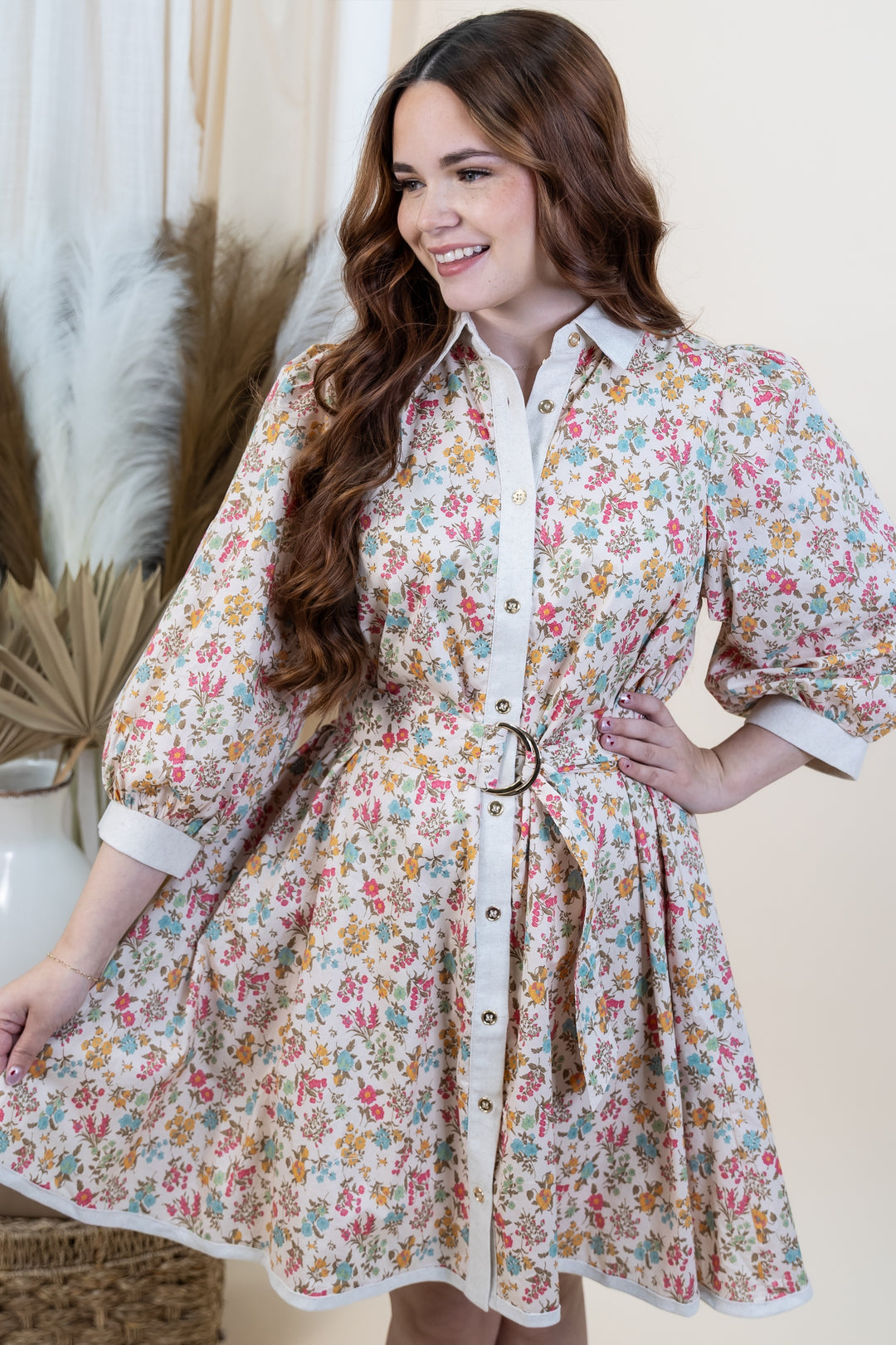 "Blooming In Grace" Dress (Cream)