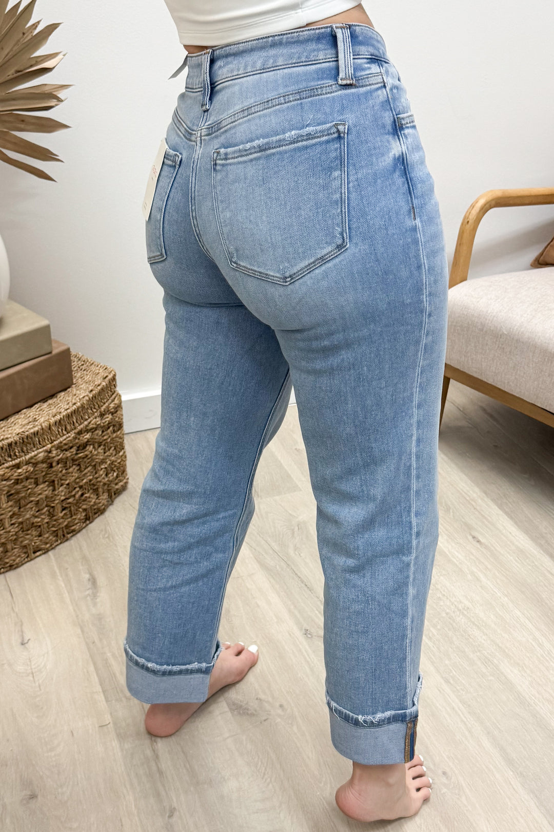 Cassandra Slim Wide Leg Jeans