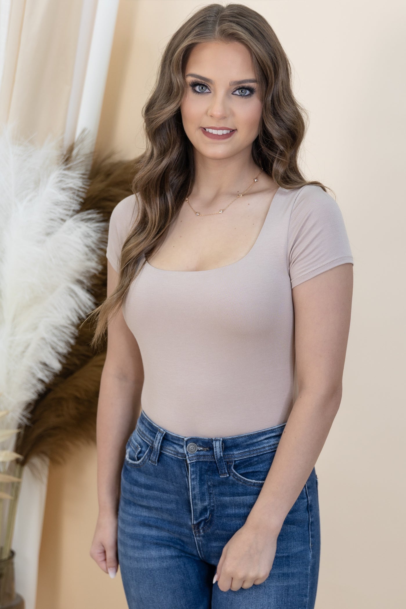 "The Only One" Bodysuit (Light Taupe)