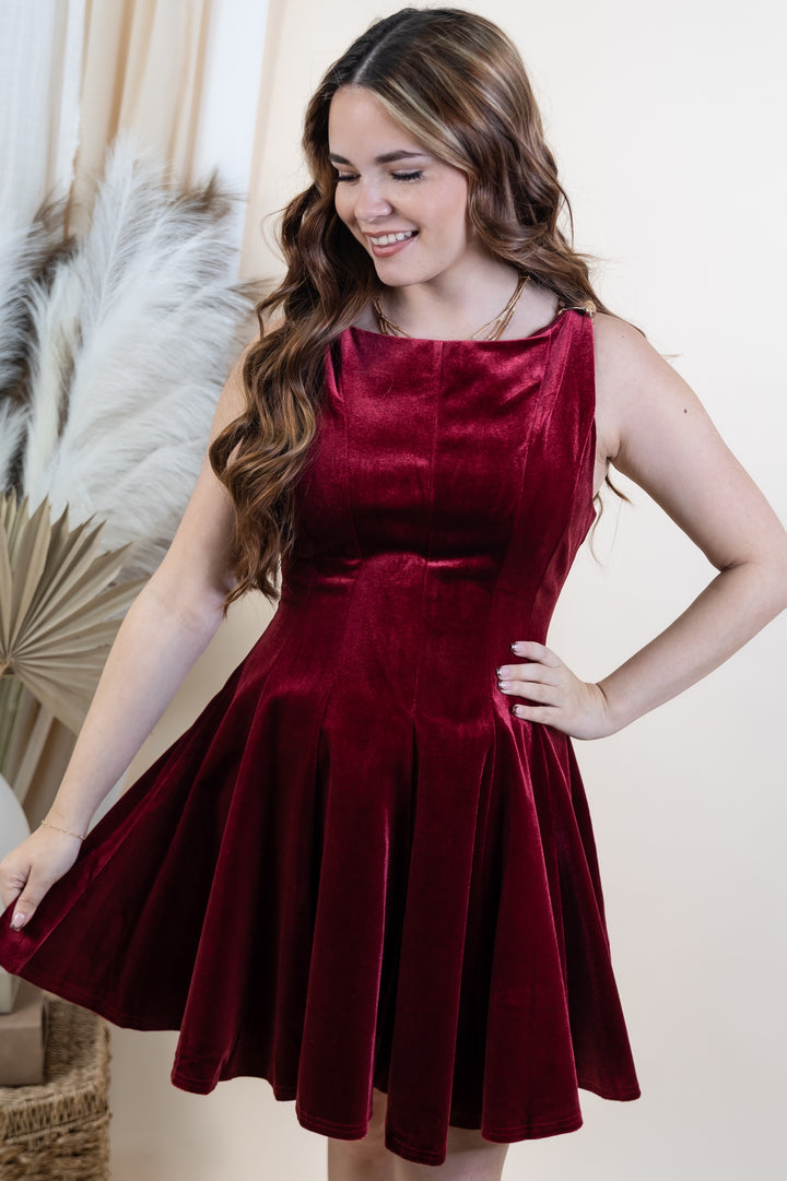 "Holiday Romance" Dress (Wine)