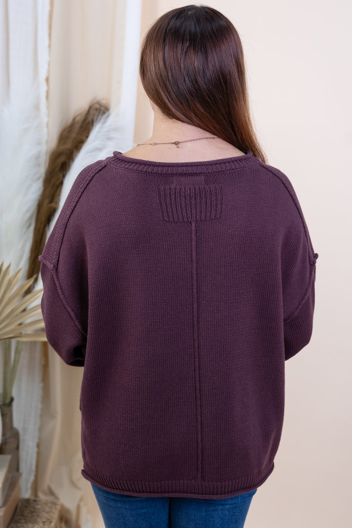 "Everyday Drift" Sweater (Oxblood)