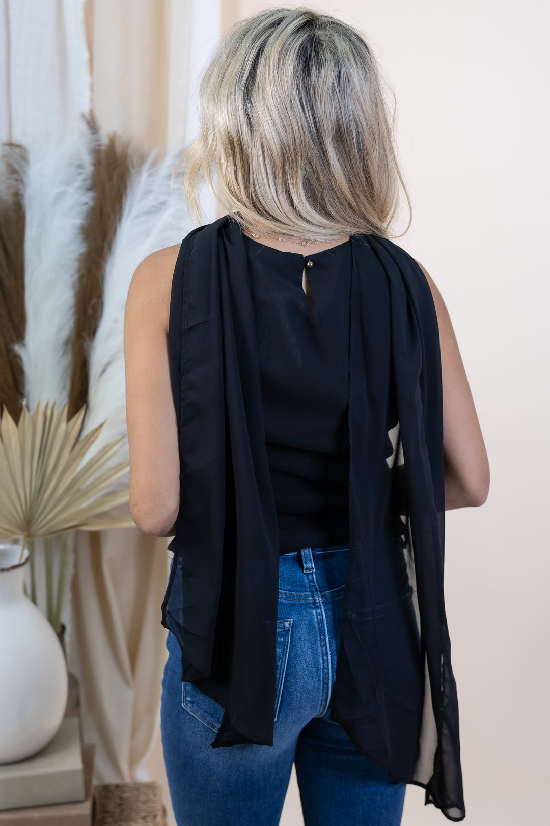 "Draped In Style" Top (Black)