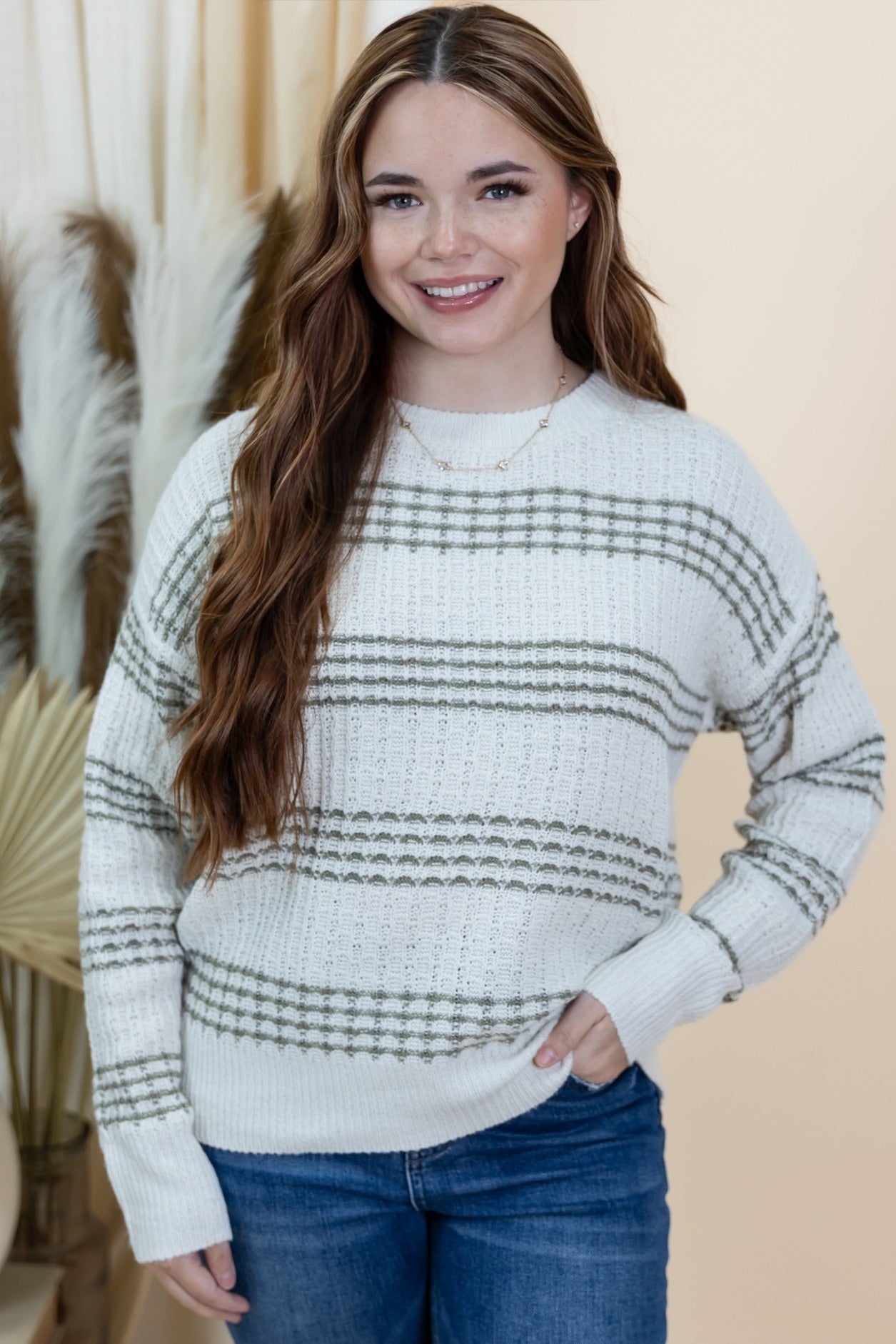 "Something Simpler" Sweater (Light Olive)