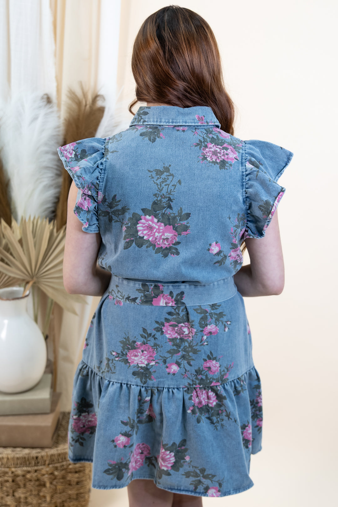 "Rodeo Rose" Dress (Light Blue)