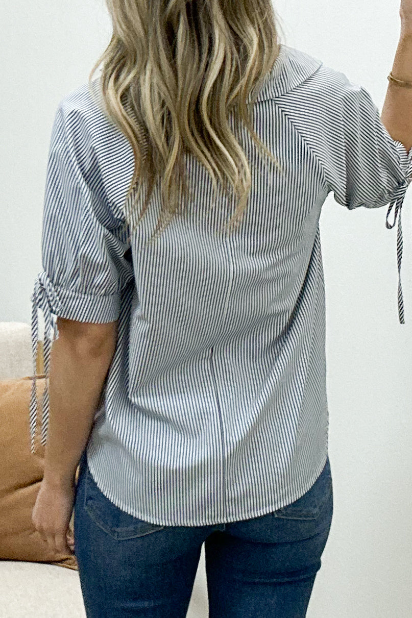 "Not For Long" Blouse (Navy)
