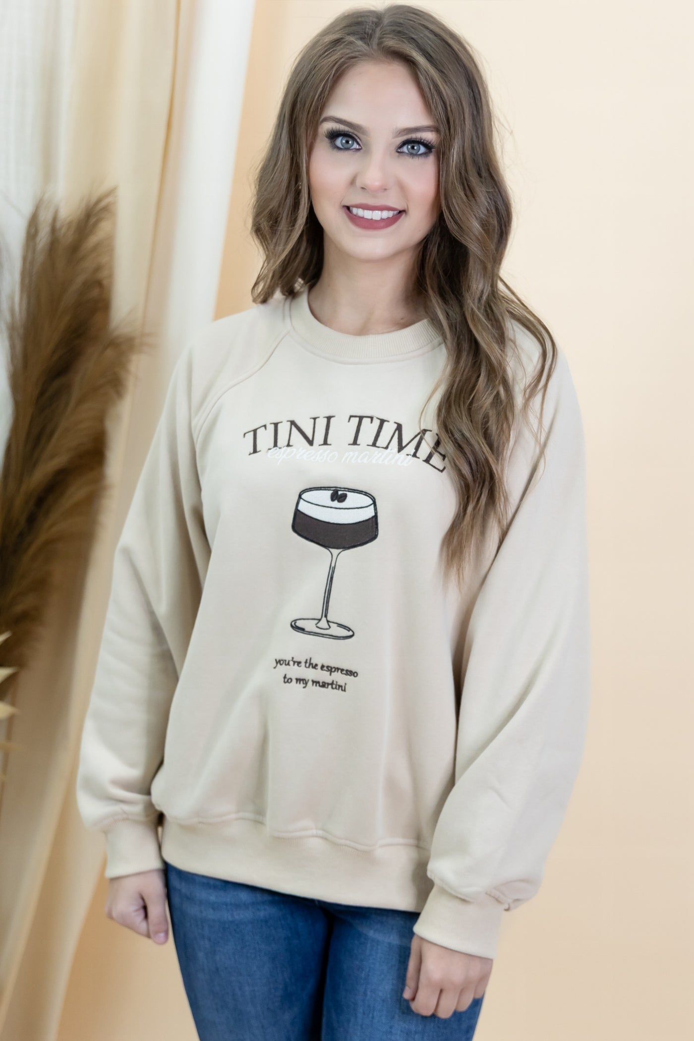 "Tini Time" Sweatshirt (Taupe)