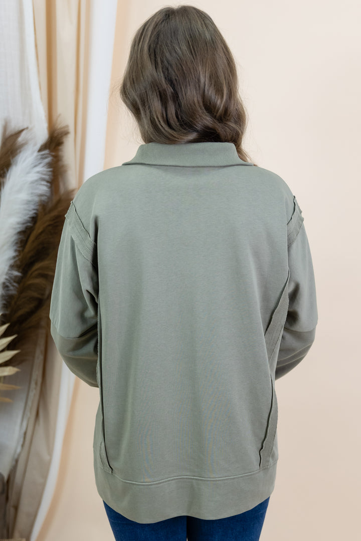 "Flip The Script" Top (Sage)