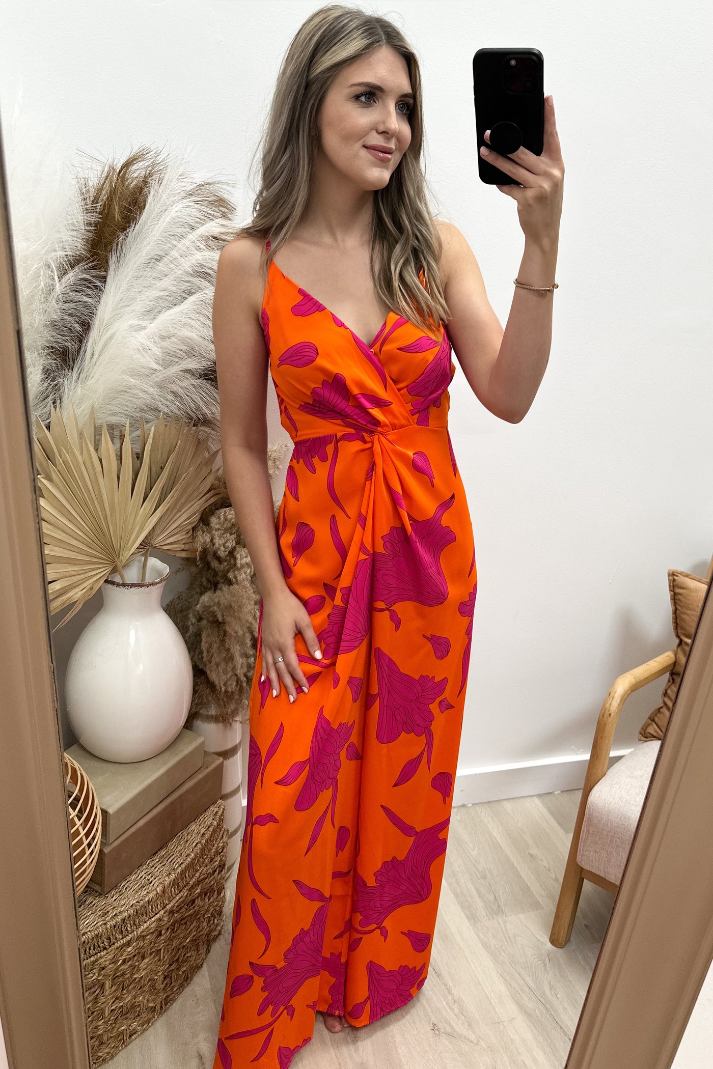 "Tango Twist" Jumpsuit (Tangerine)