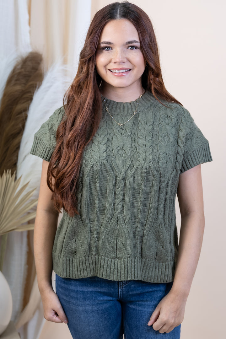 "Easy Does Everything" Sweater (Olive)