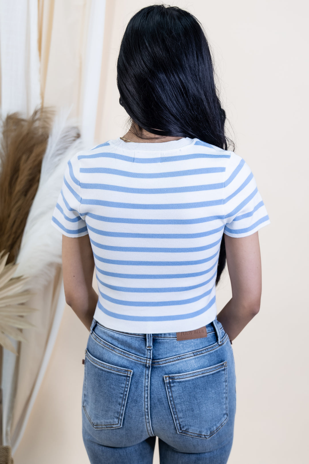 "Blurred Lines" Top (Ice Blue)