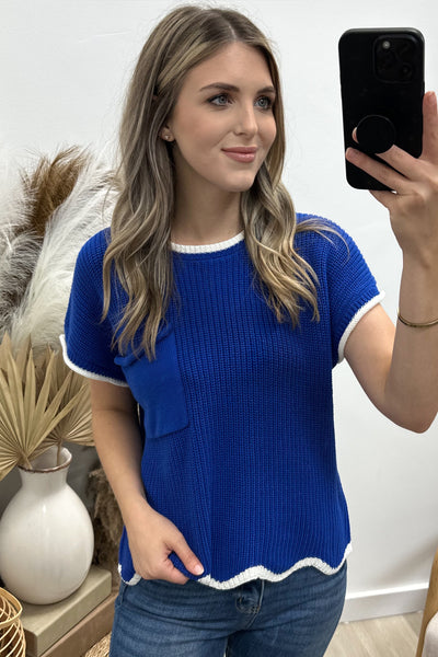 "Nothing But Time" Top (Royal Blue)