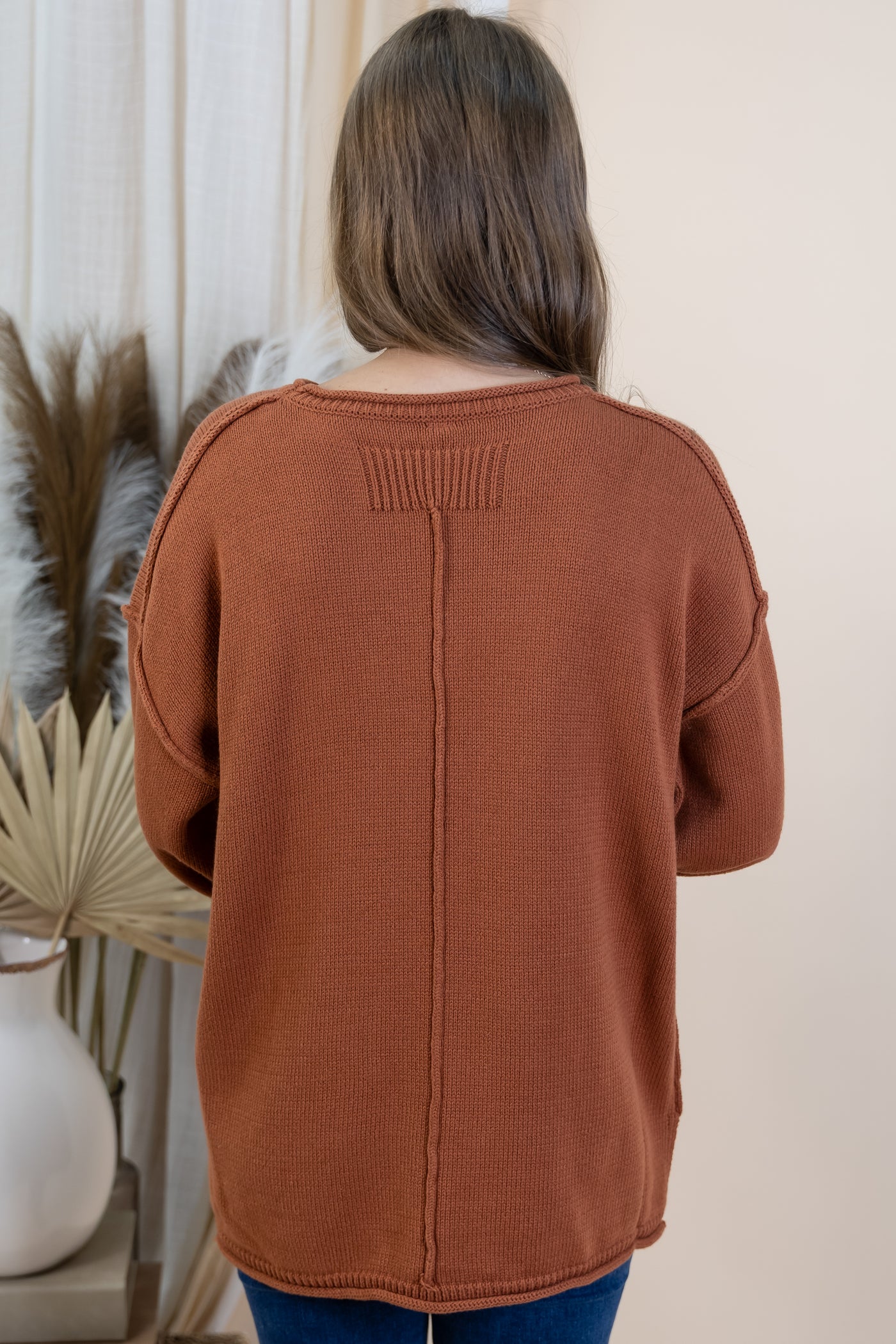 "Kept Composure" Sweater (Brick)