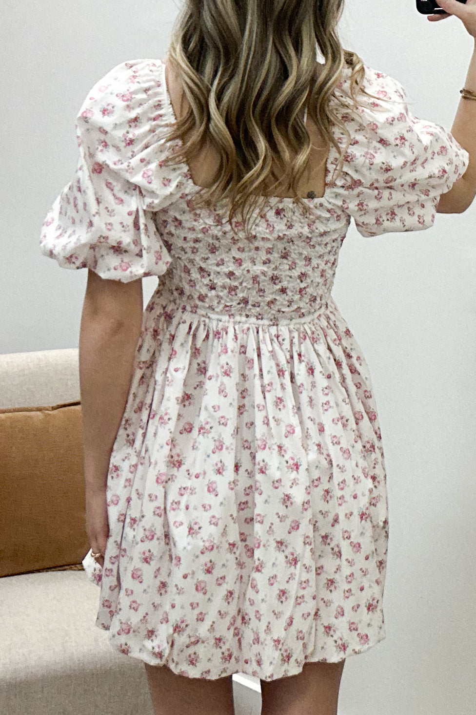 "Springtime Splendor" Dress (Pink/White)