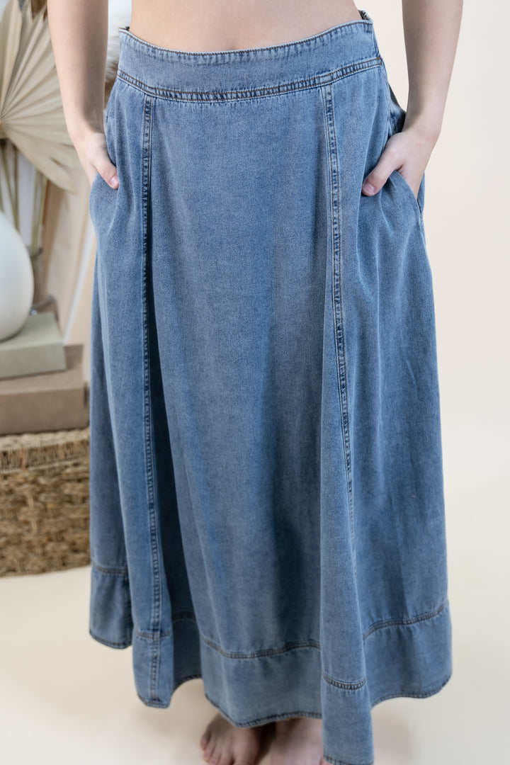 "Sweet Simplicity" Skirt (Washed Denim)