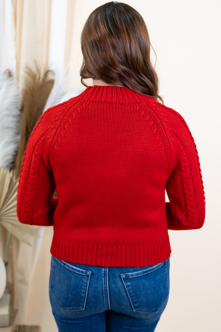 "Sweetheart Statement" Sweater (Red)