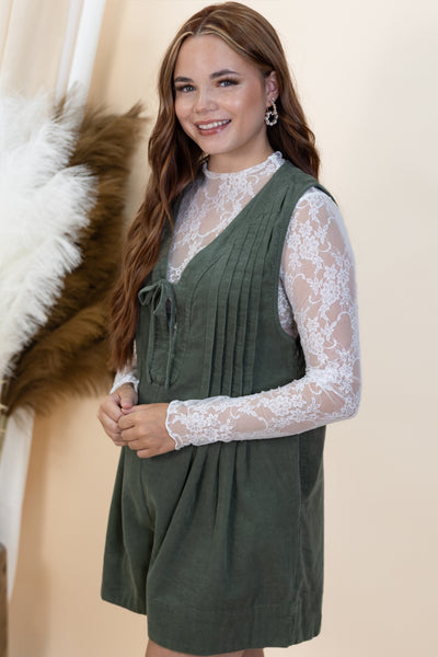"Embracing Now" Romper (Olive)