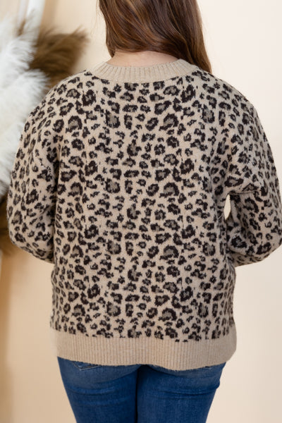 "Making Plans" Sweater (Brown Combo)