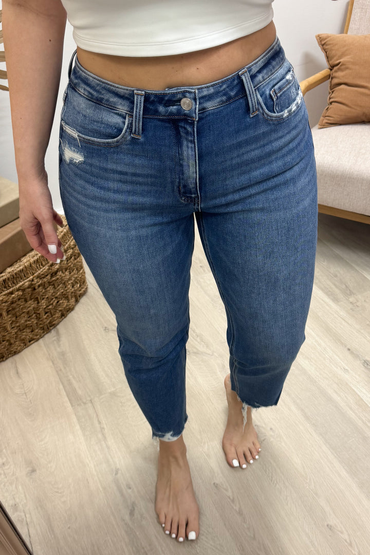 Kylie Cropped Straight Leg Jeans