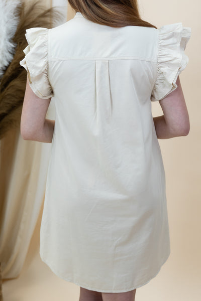 "Sleek Chic" Dress (Bone)