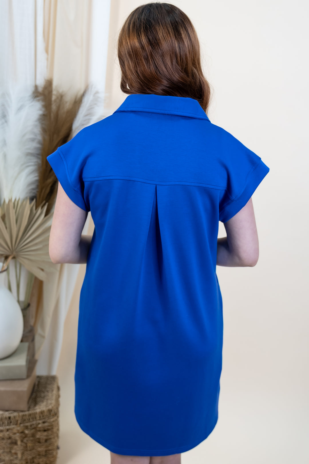 "Sleek & Simple" Dress (Royal)