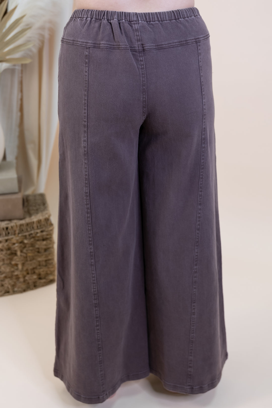 "Salt & Sage" Wide Leg Pants (Brown)