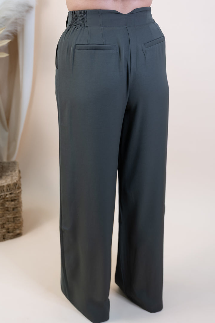 "Refined Muse" Pants (Dark Olive)