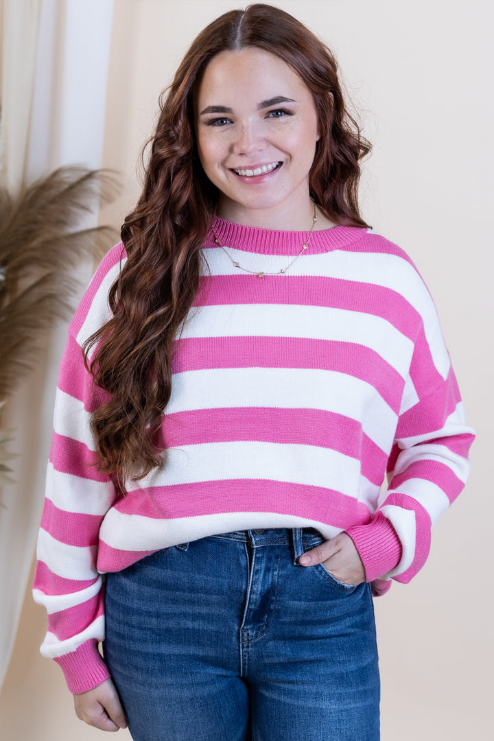"Sweet Intentions" Sweater (Pink)