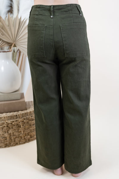 "Down To Earth" Pants (Olive)