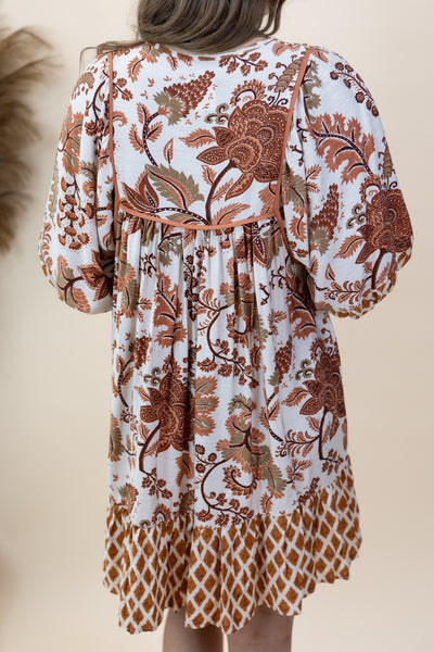 "Somehow Sweeter" Dress (Rust Mix)