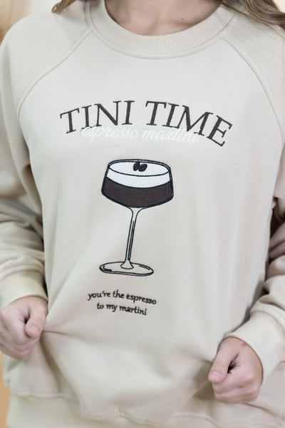 "Tini Time" Sweatshirt (Taupe)
