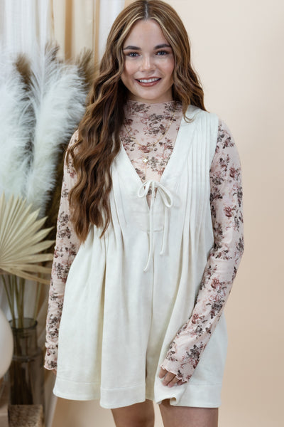 "My Off Day" Romper (Ivory)