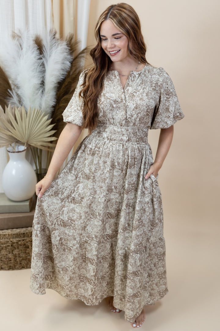 "Subtle Shift" Dress (Mocha)