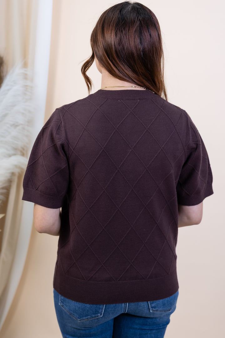 "Nothing Too Serious" Top (Brown)