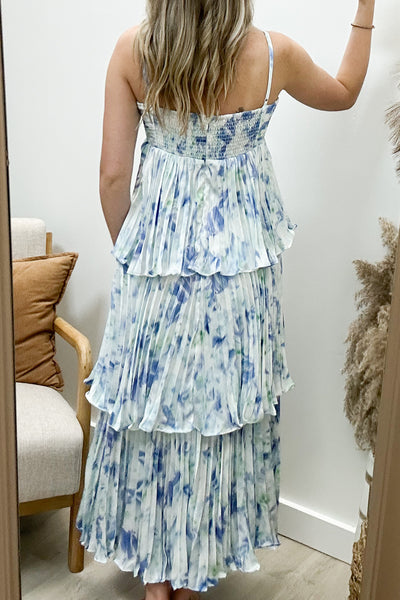 "Ocean Eyes" Dress (Off White/Blue)