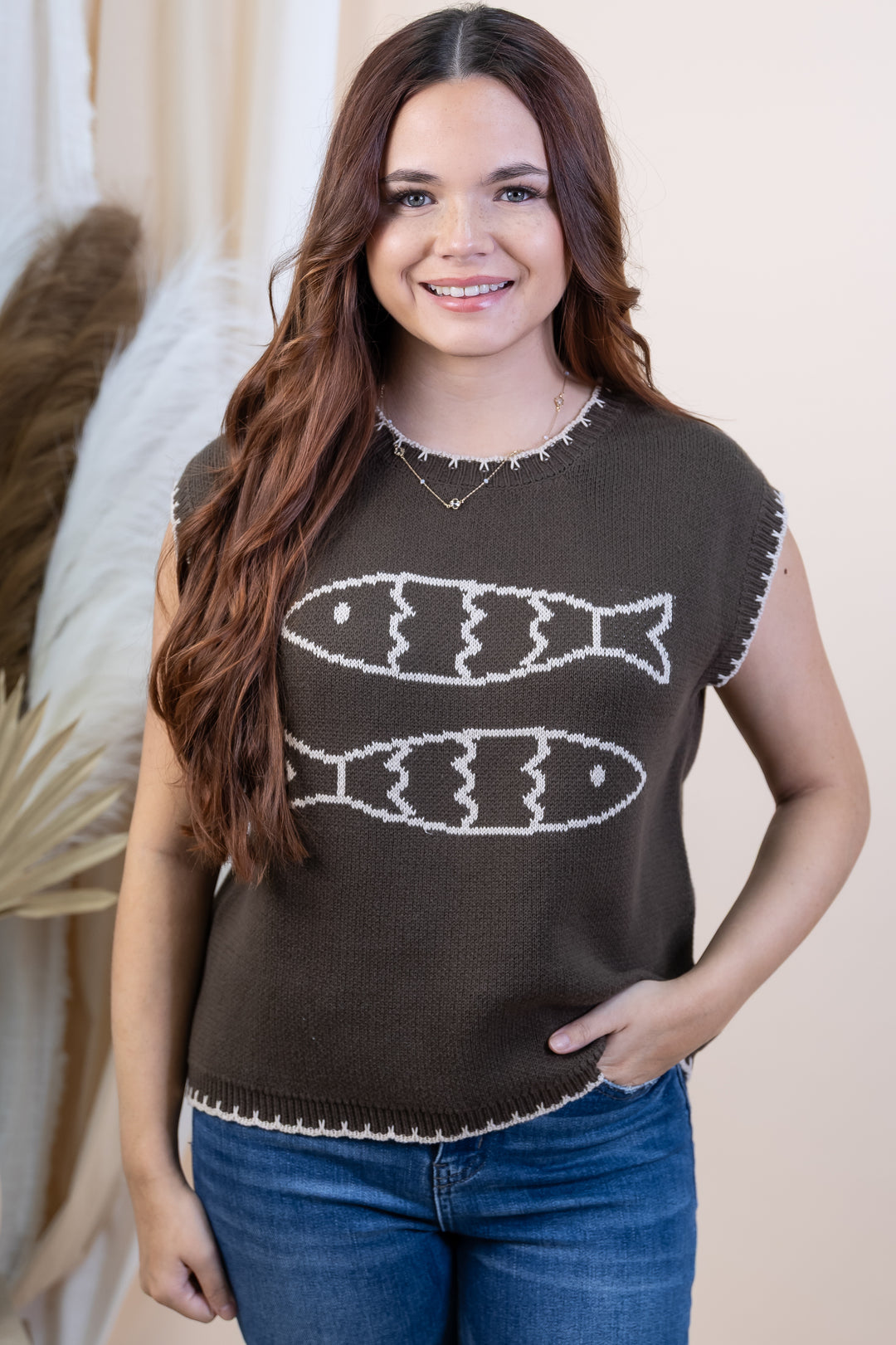 "Just Keep Swimming" Sweater (Chocolate)
