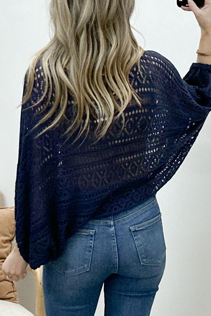 "Beachside Bliss" Top (Navy)
