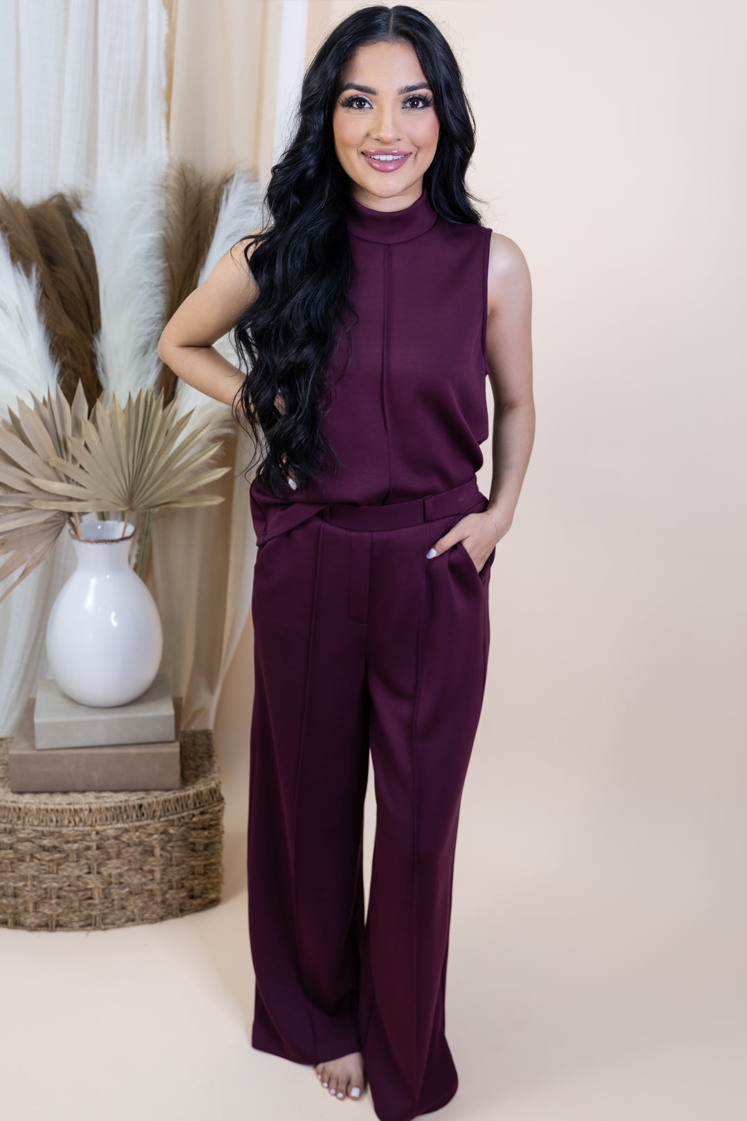 "Sleek Intentions" Set (Burgundy)